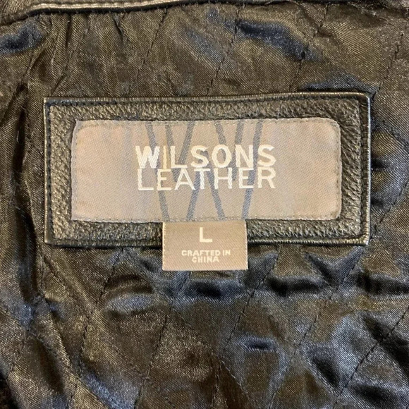 Wilsons Leather Men's Vintage 1980's Mid Length 100% Leather Hooded Jacket SZ‎ L - Picture 6 of 11